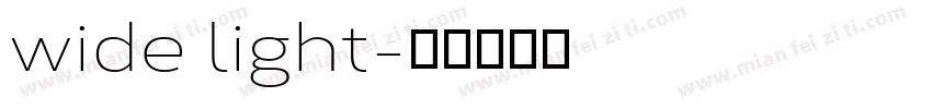 wide light字体转换